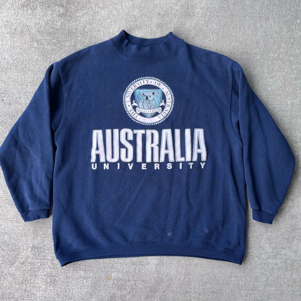 Vintage 90s made in Australia koala bear mockneck crewneck sweatshirt fleece